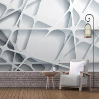 custom modern 3d abstract art geometric mural for bedroom restaurant cafe living room tv background plain color wallpaper murals