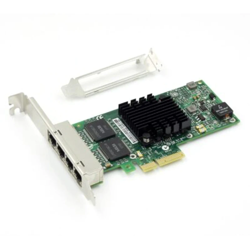 

Gigabit Network Card I350 T4 E1G44HT for 82580, PCI Express Network Adapter, 10/100/1000Mbps Quad RJ45 Ports, PCI-E 2.0 X4