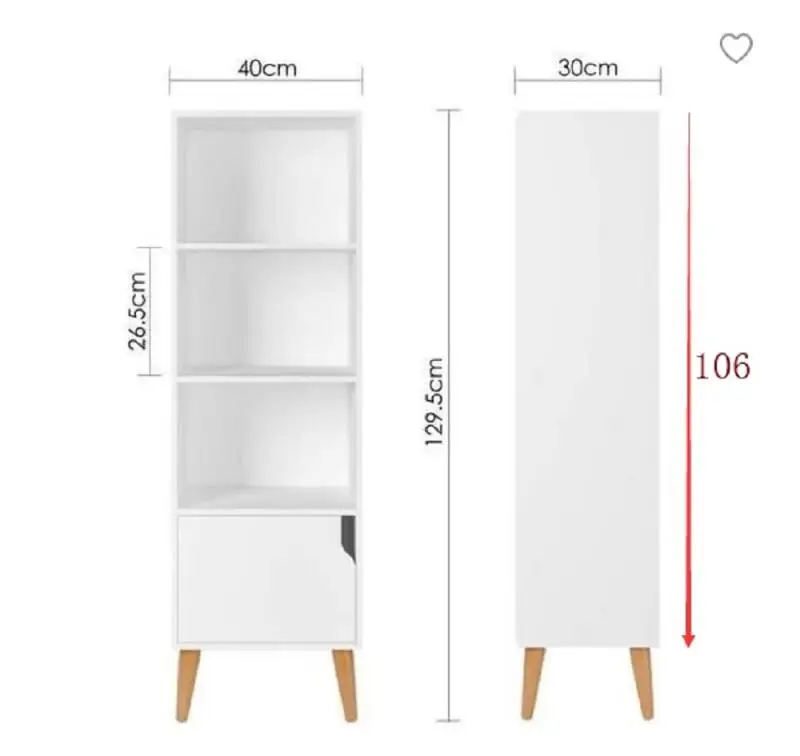 

4-layer Wooden Leg Storage Cabinet Floor Standing Shelf Storage Cabinet Corner Shelf Sundries Home Furniture Storage Racks