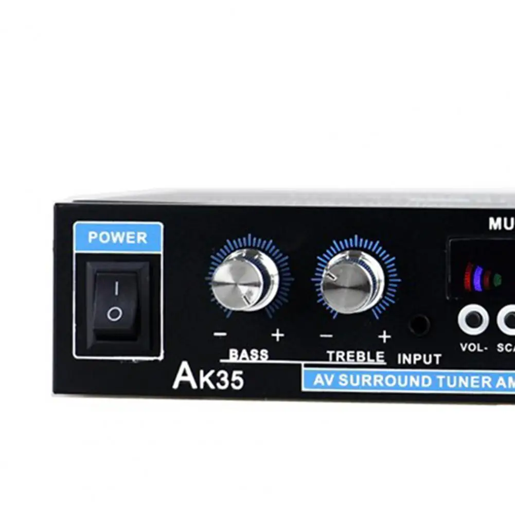 AK35 Home Car Amplifiers 2 Channel bluetooth 5.0 Surround Sound FM USB Remote Control Mini HIFI Digital Amplifier Stereo 400W*2 |