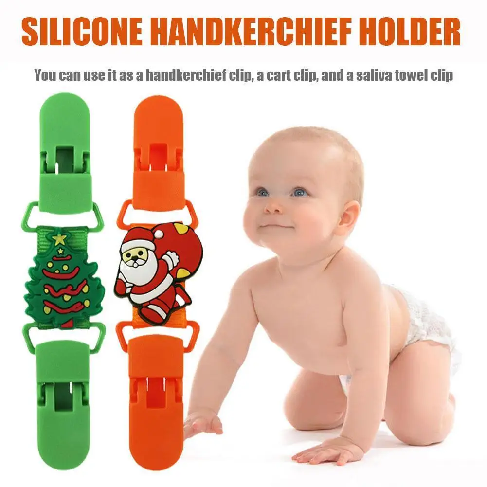 

Newborn Silicone Handkerchief Clip Double-head Clip Stroller Clip Baby Comfort Toy Towel Clip Baby Products
