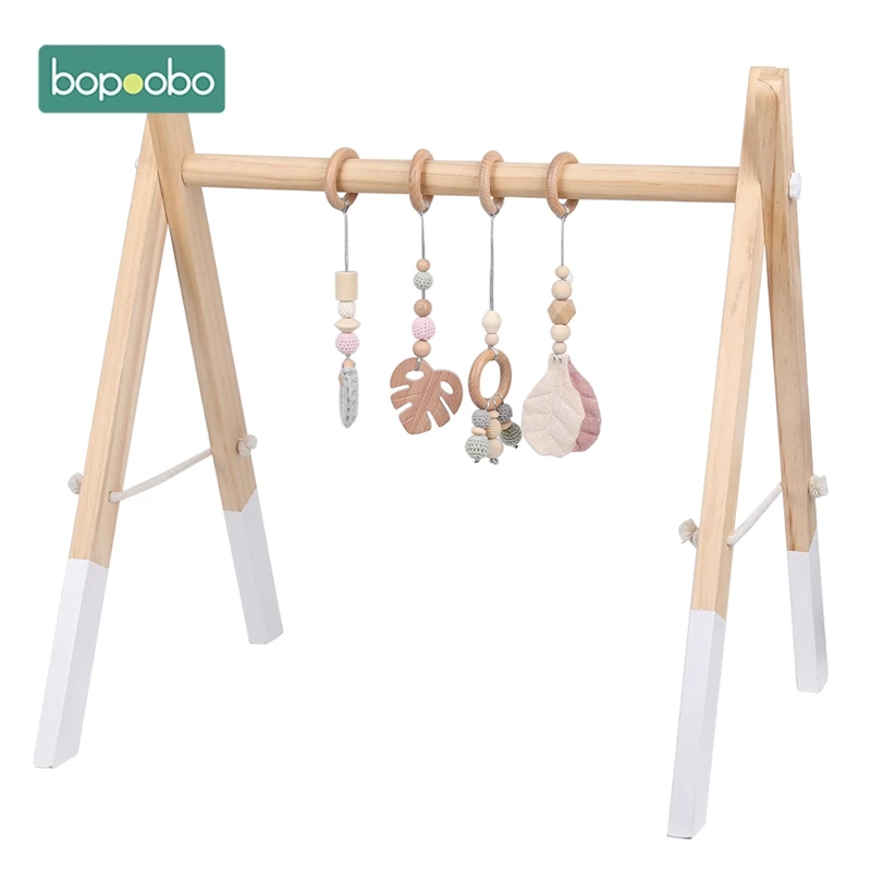 Mint Leaf Set Bopoobo детская деревянная цепочка жевательный браслет детский мобильный деревянный прорезыватель погремушка для листьев игрушка может жевать BPA Бесплатно Детские Прорезыватели подарки - Цвет: Mint Leaf Set