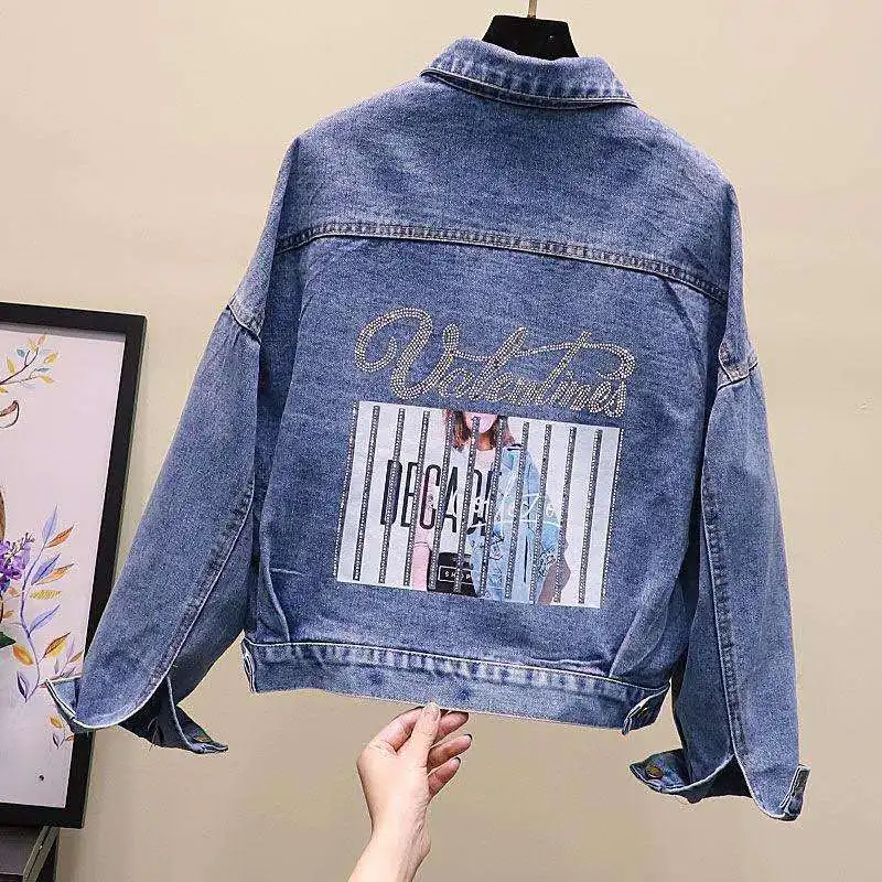 

2021 new spring and autumn denim coat women loose Korean style short coat fashion jacket thin coat