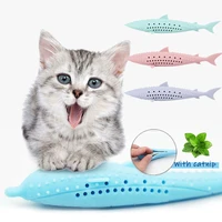silicone fish cat catnip toy for kitten soft teeth cleaning bite cats toys pet chew toy molar pet product for kitty dropshipping