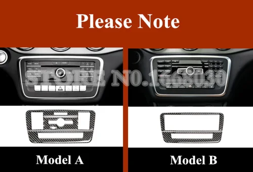 Центральная консоль из углеродного волокна панель CD покрытие 2 шт. для Benz A класса