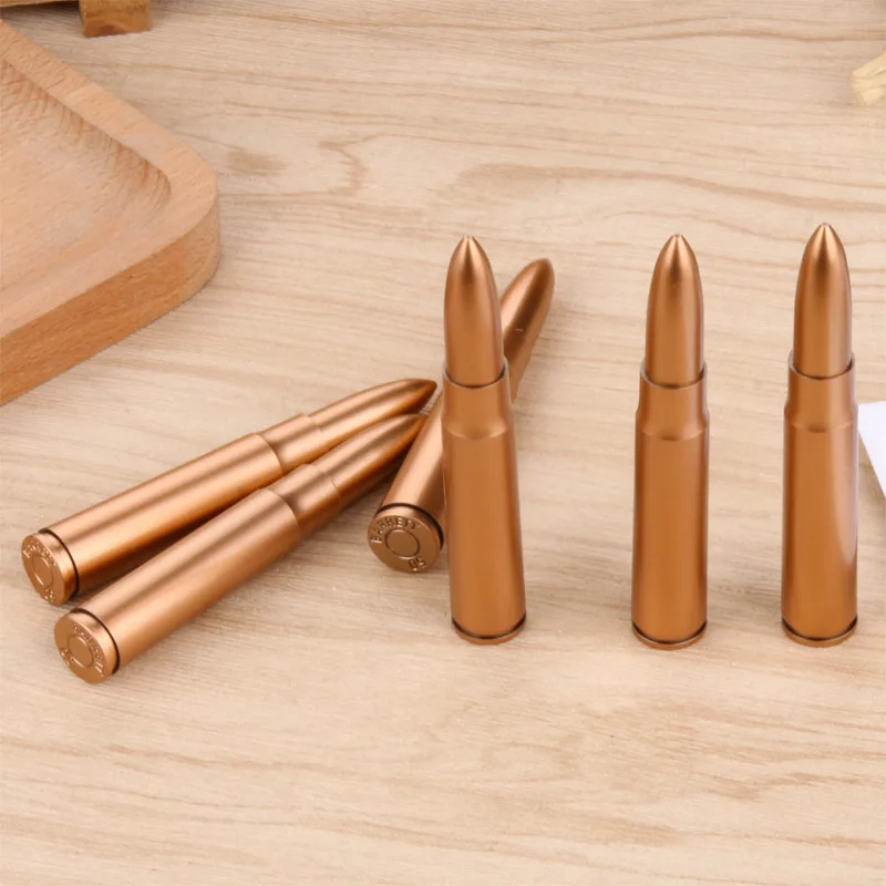 

2Pcs Creative Plastic Bullet Shape Ballpoint Pen Students School Unique Writing Ball Pen Stationery Canetas Office Supplies Gift