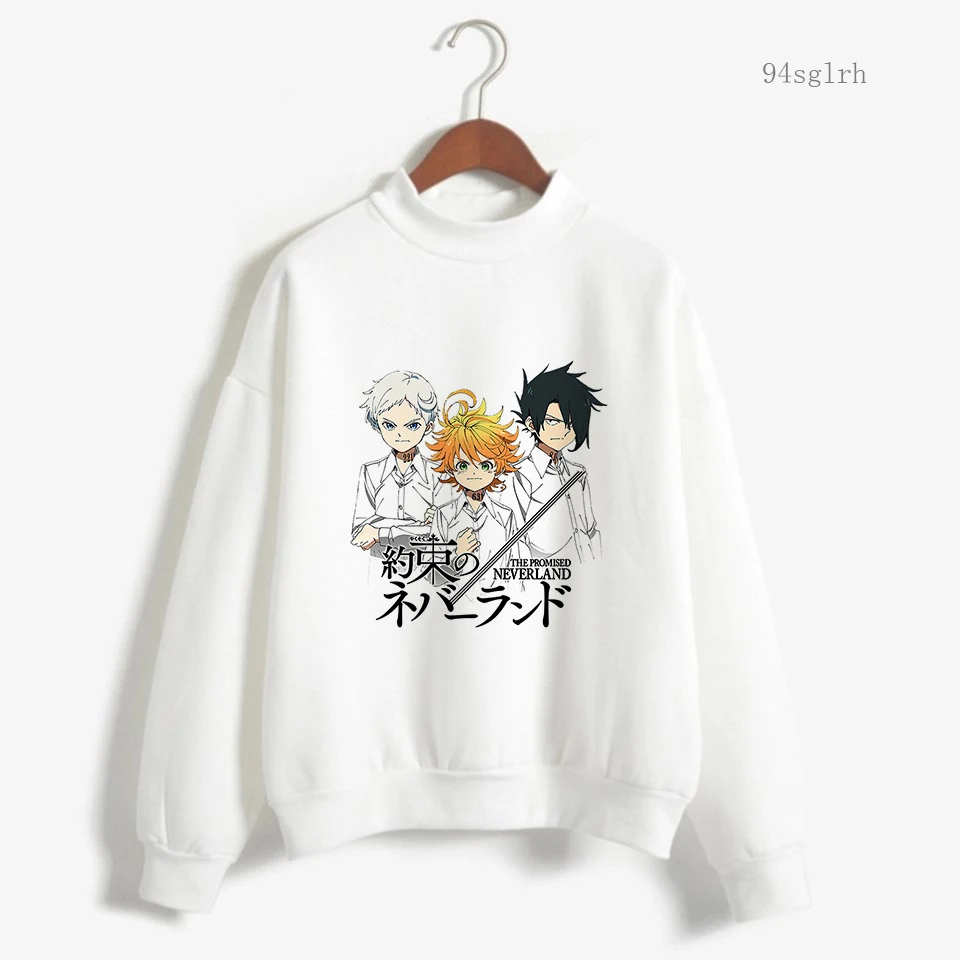 

The Promised Neverland Hoodie Men Harajuku Fashion Streetwear Emma Norman Ray Kawaii Cartoon Graphic Sweatshirt Unisex Tops Male