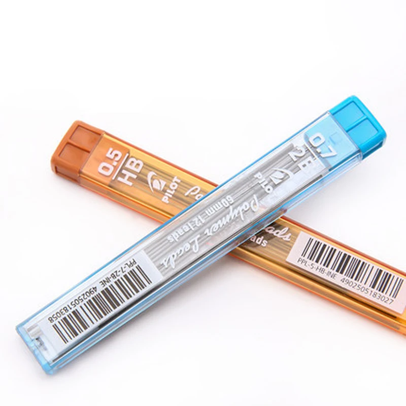 12 баррелей/лот пилота Оптовая полимерные карандаши приводит 0 3/0 5/0 7 HB/2B/B 60 мм