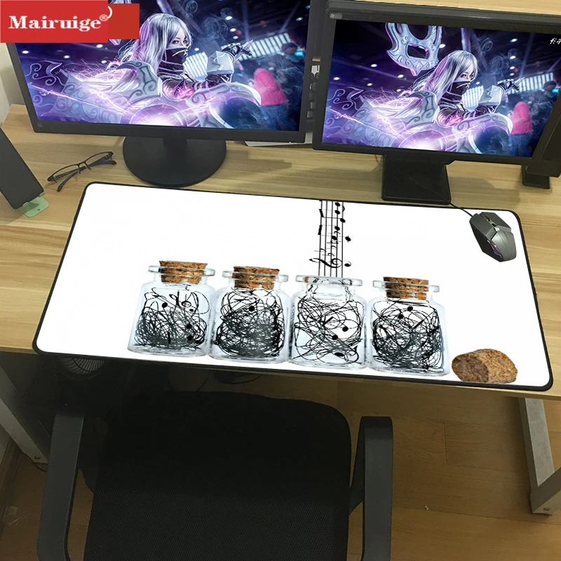 

Music Symbol Note Large Gaming Mouse Pad Beast Desk Computer Player Keyboard Mouse Pad Mouse Pad Is Suitable for PC Desktop Pad