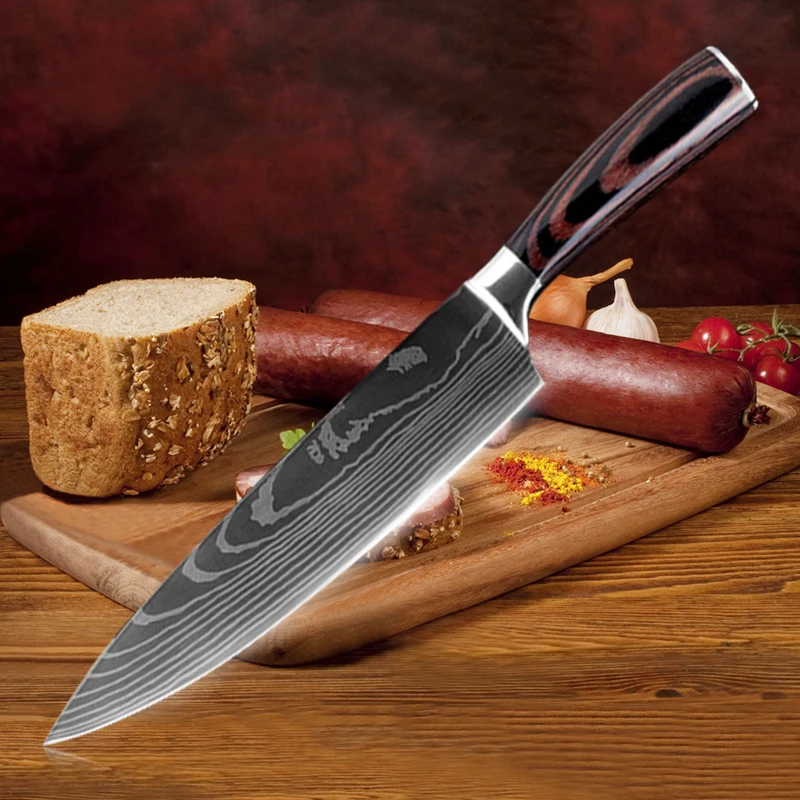 Дамасский набор кухонных ножей 2 шт. 8 &quotяпонский шеф повар 7&quot нож для мяса