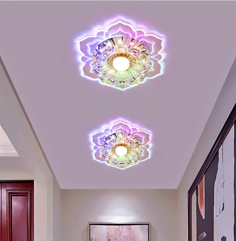 

Colored Crystal Ceiling Light LED Corridor Corridor Porch Room Entry Balcony Light Ceiling Lights Light Ceiling Light for Room