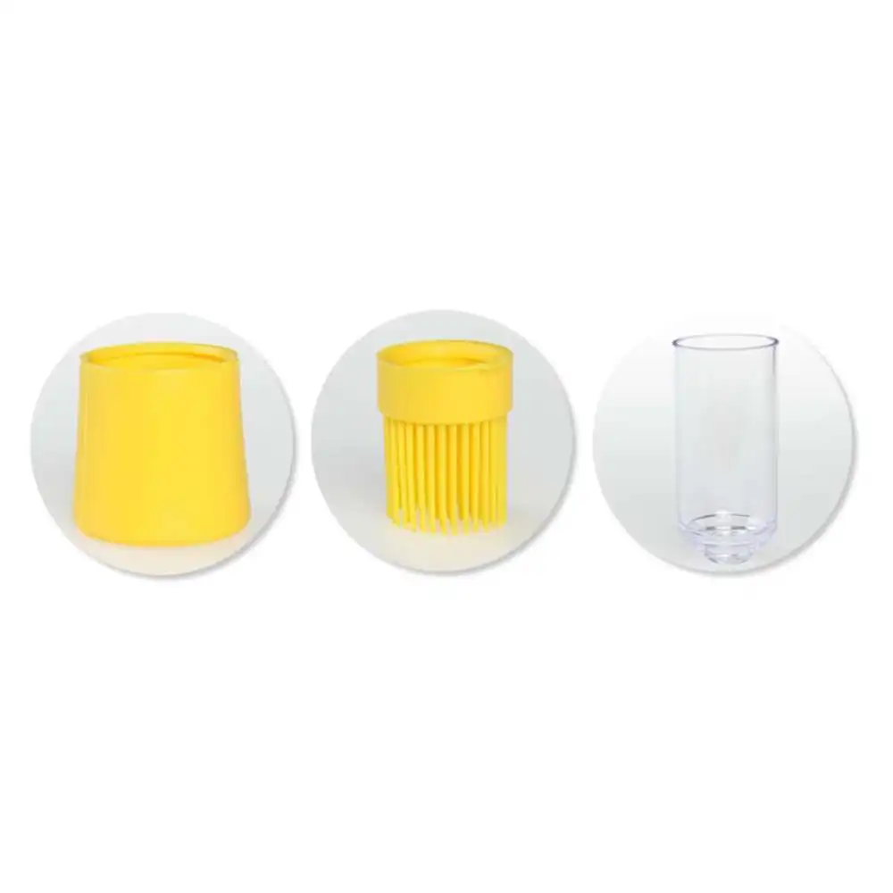 

Silicone Oil Brush Bottle BBQ Barbecue Cooking Yellow Baking Basting Kitchen
