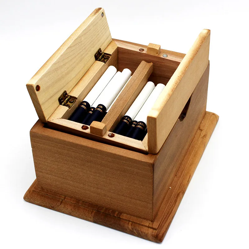 

Коробка-пазл деревянная с автоматическим секретным сигаретным чехлом и волшебным отсеком