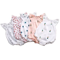 2021 summer linen newborn baby girls romper new cotton girl outfits for kids print pajama children jumpsuit toddler clothes 0 2y