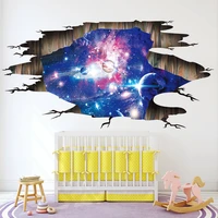 new universe stars and planets self adhesive wall sticker living room bedroom childrens room decoration painting