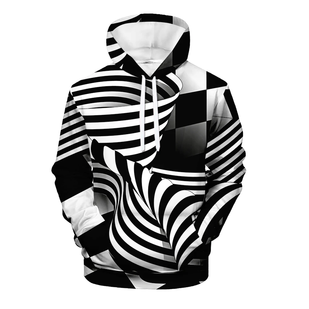 

Серия визуальных искусств напечатанные мужские и женские повседневные косплей плюс бархатный с капюшоном