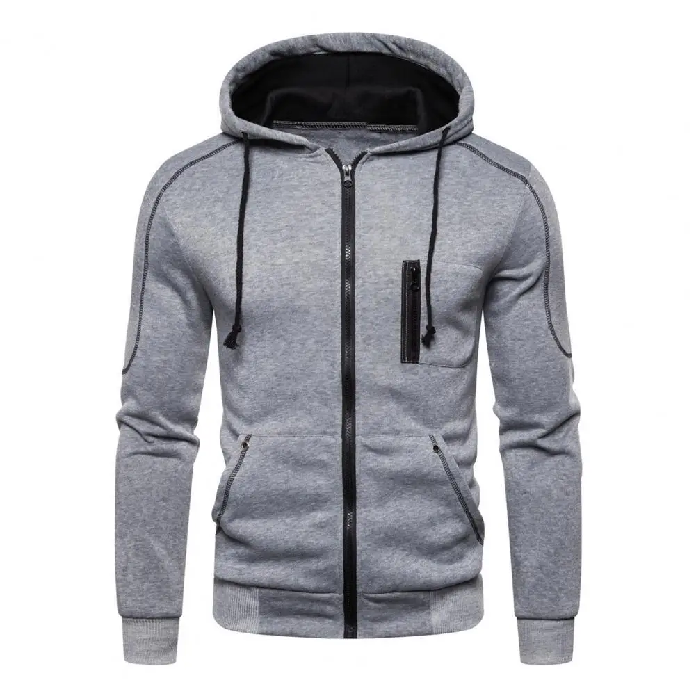 

Men Jackets Hoodies Coats Contrast Colors Hoodie Coat Cardigan Thick Casual Long Sleeve Zipper Men Coat for Winter Mens Clothing