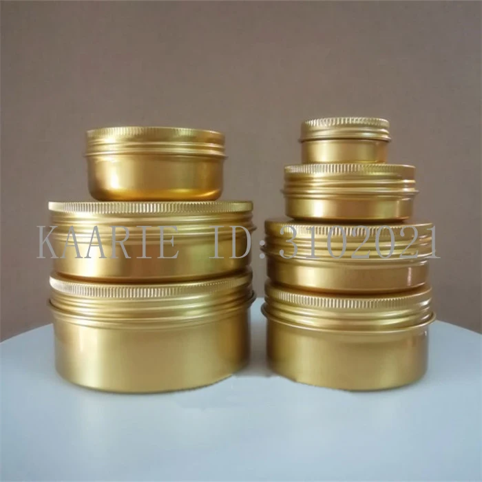 30/50/60/80/100/150g мл многоразовый нагреваемый коробка золото Пустой Круглый Алюминий