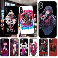 penghuwan japanese anime kakegurui jabami yumeko phone case capa for iphone 11 pro xs max 8 7 6 6s plus x 5s se xr case