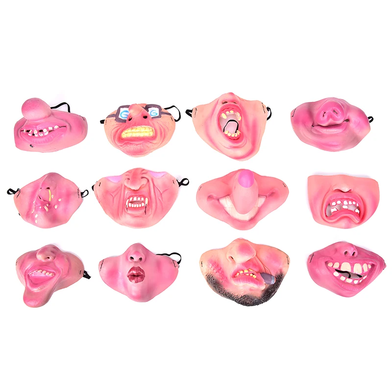 Полумаски для лица забавные Костюмные полумаски смешная маска латексные