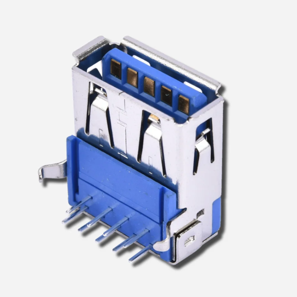 

10PCS USB3.0 90 Degree A Type DIP Female Plug Board USB Socket Connector 100% Brand New And High Quality
