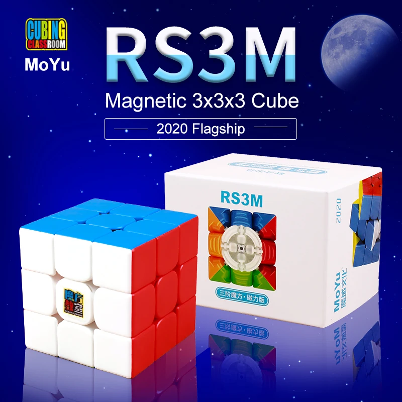 Moyu RS3M 2020 Магнитный куб RS3M Волшебная головоломка MoYu Магнитный куб 3x3x3 без наклеек игрушки для детей от AliExpress WW