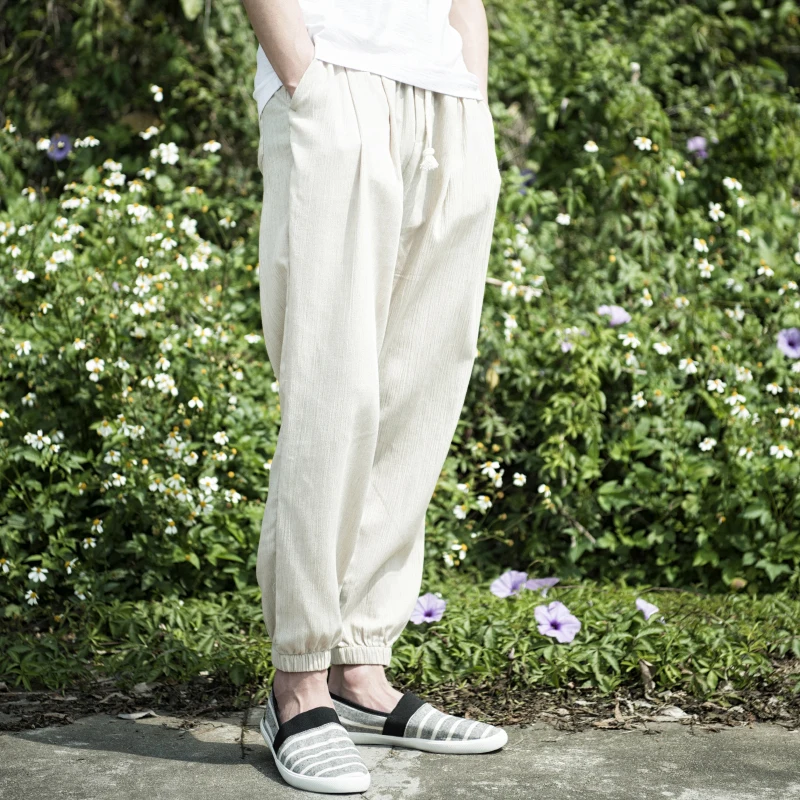 S-4XL (размер 29-40) Брюки до щиколотки мужские повседневные брюки с эластичной