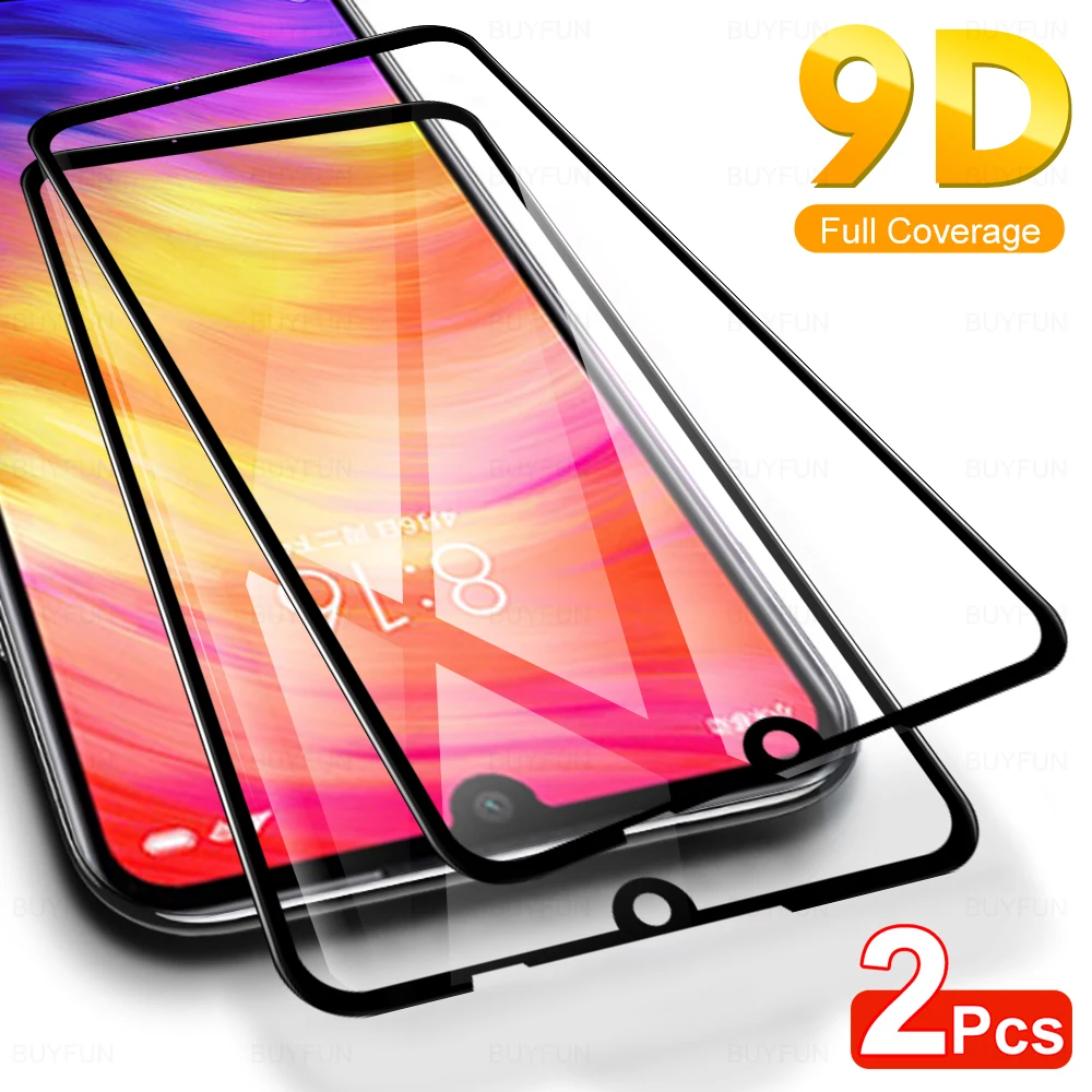 Защитное стекло 9D для Xiaomi Redmi Note 7S 7 Pro закаленное 2 шт. | Мобильные телефоны и