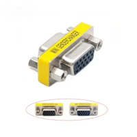 plug and play vga to vga adapter female to female connector hd 15 gender changer convertor for laptop pc svga coupler adaptor