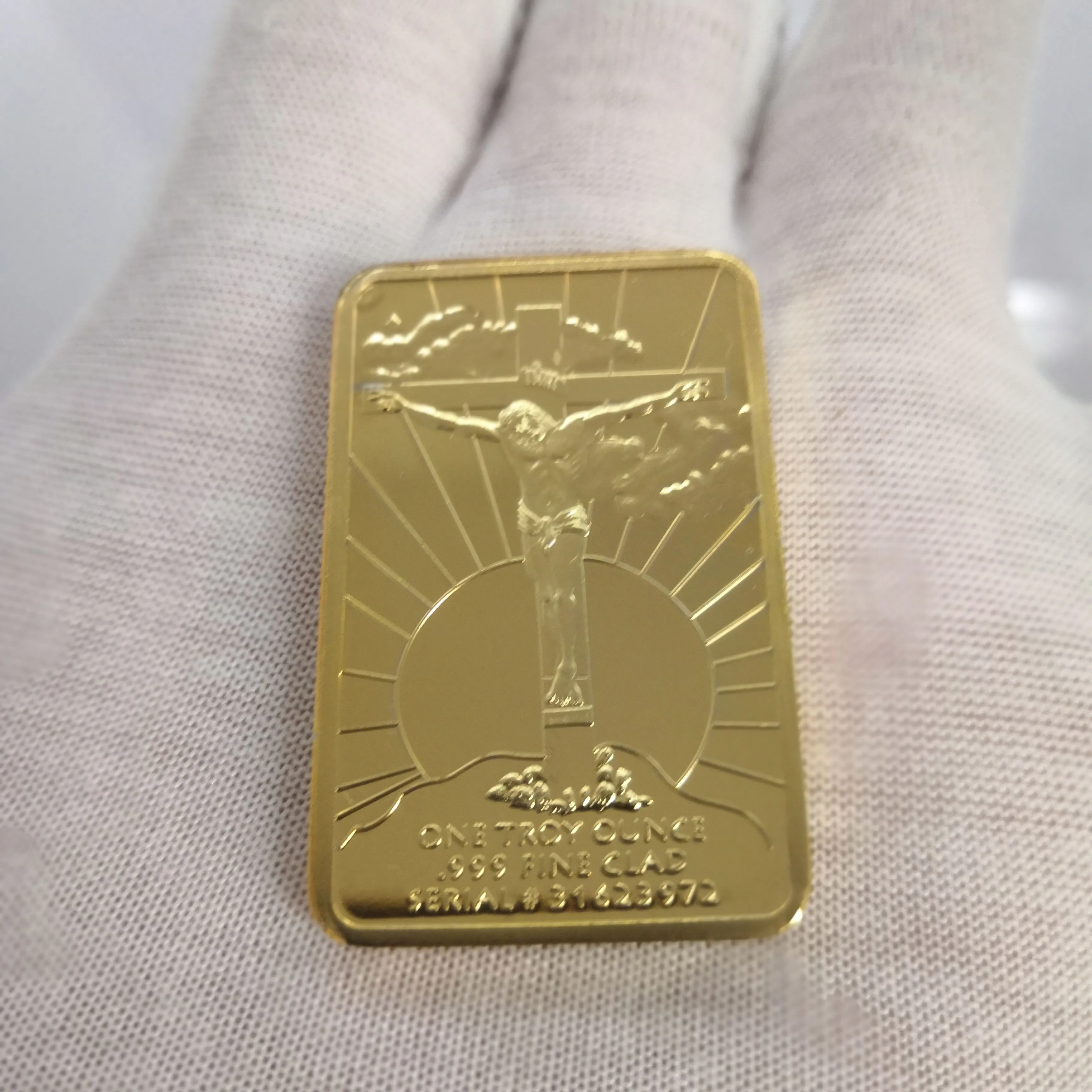 Последний Ужин Иисус Золотой брусок и ангел 1 унция 999 драгоценный христианская