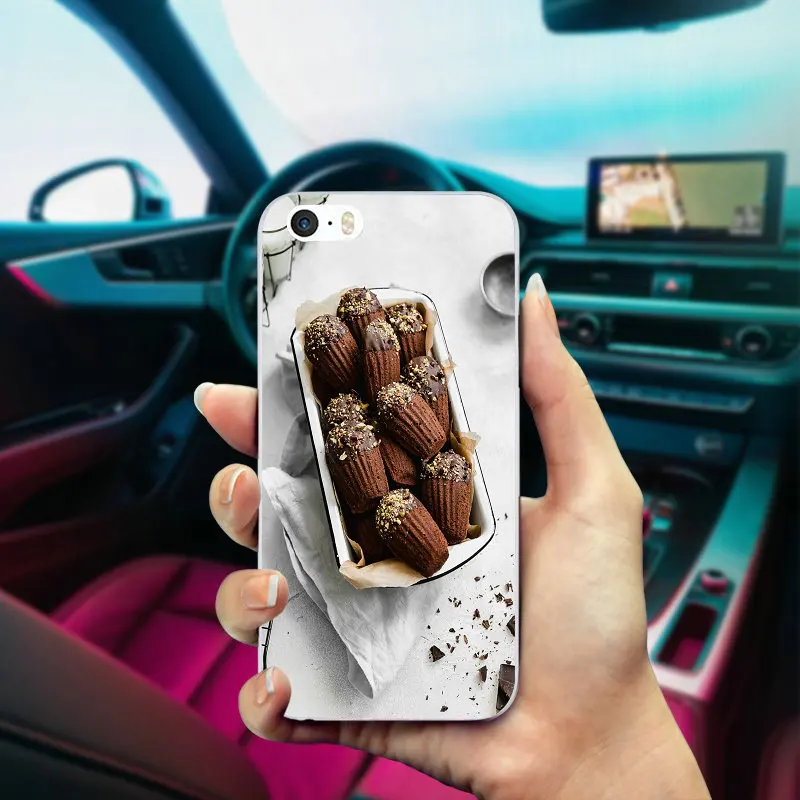 Soft Clear TPU Silicone Phone Cases Coque for iPhone X XR XS 11 Pro Max 4 4S 5 5S 5C SE 6 6S 7 8 Plus Bags Chocolate Cake | Мобильные