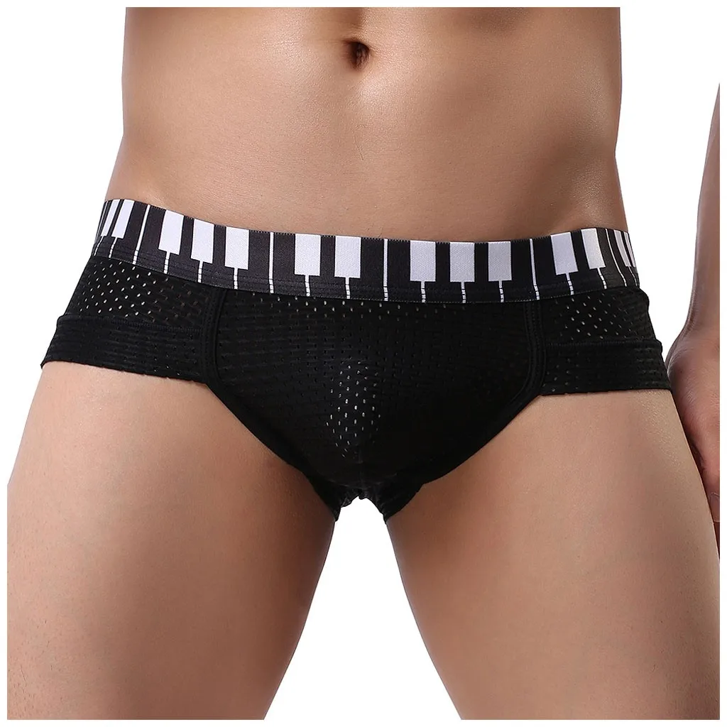 

ropa interior hombre gay Men's Mesh Low Waist Underwear Soft Breathable Knickers Short Sexy Briefs mens male slip hombre
