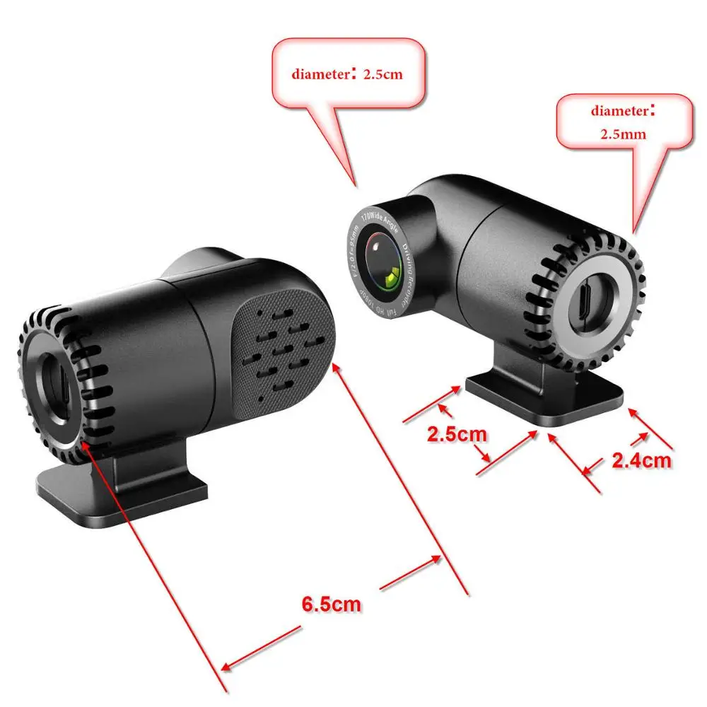 USB Mini Dash Cam Скрытая Автомобильная DVR линза 360 градусов Поворотная камера ADAS LDWS Авто
