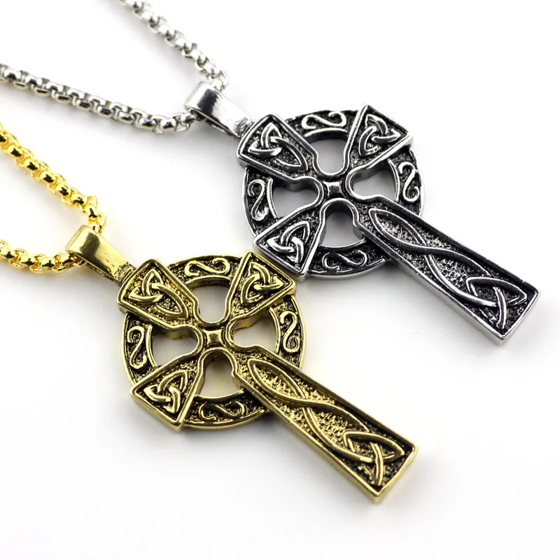 Christian Jewelry Triquetra колье с кулоном в стиле викингов тройной Рог Odin Celtics крест