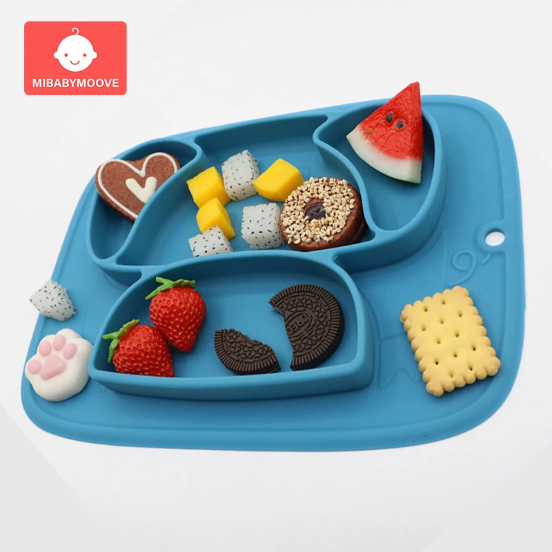 Детские Силиконовые тарелки контейнер для кормления столовые приборы посуда