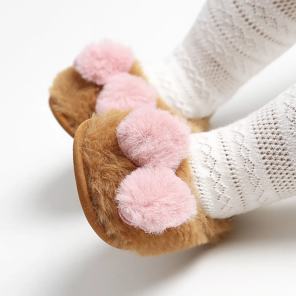 Детские ботинки обувь с бантом для новорожденных девочек и мальчиков из плюша