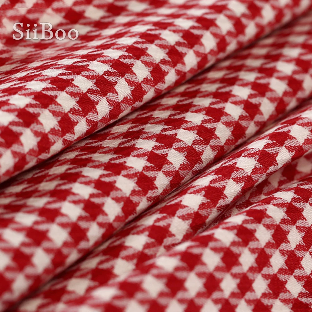 Одежда из 100% шерсти в американском стиле Зимнее пальто Цвет красный белый Узор