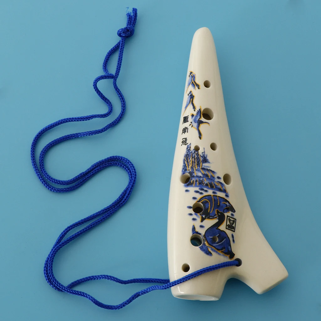 12 отверстий C Key Ocarina Flute Legend of ручной рисунок шаблон Профессиональный народный