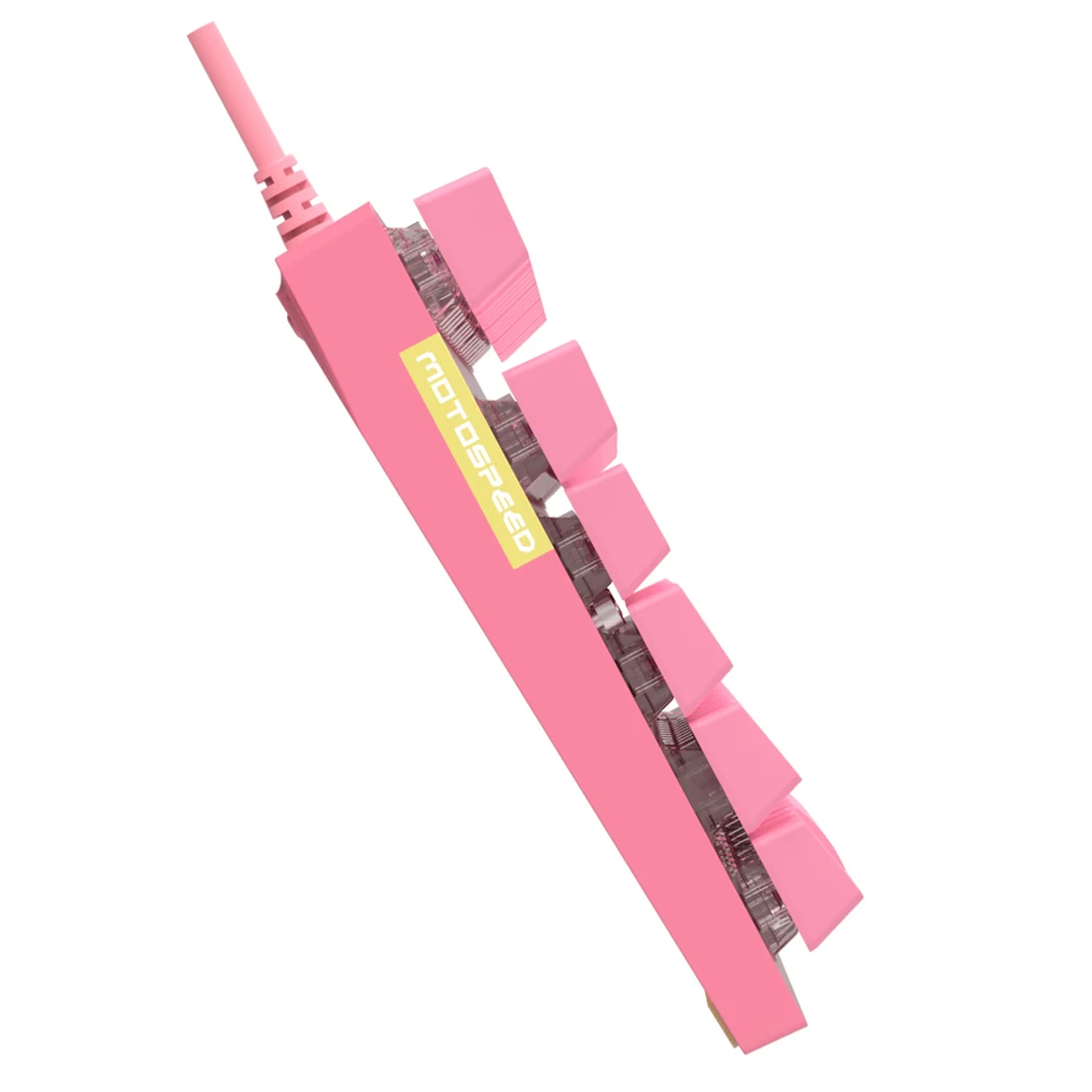 motospeed professional gaming mechanical keyboard rgb rainbow backlit 87 keys illuminated computer usb for mac pc pink free global shipping