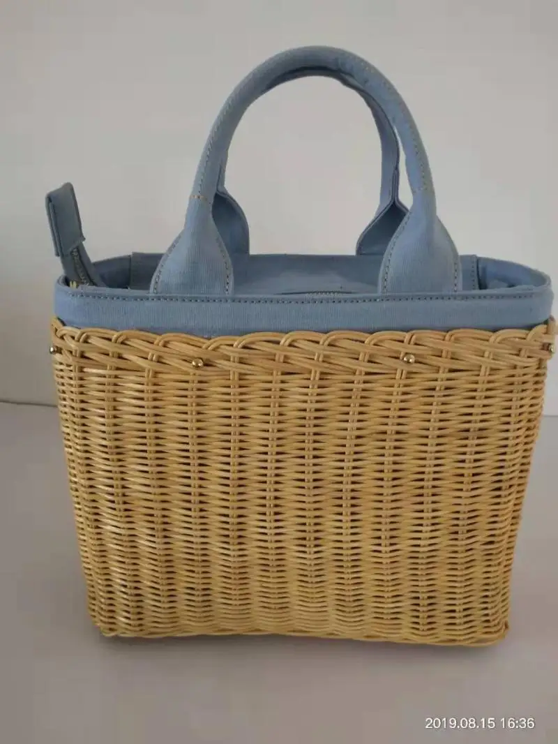 

Genuine Leather Handmade handbag designer rattan 2021 original luxury fashion brand woven women's straw handbag