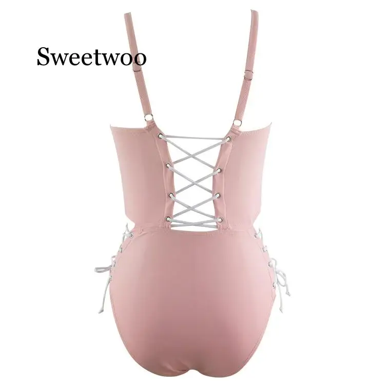 Новинка женский сексуальный купальник монокини на шнуровке Женский цельный 2020