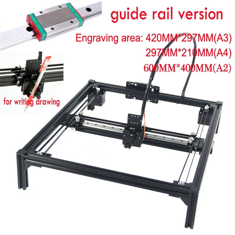 

DIY Guide Rail Version Drawbot Pen Drawing Robot Writing Machine Lettering Corexy A2 A3 A4 Engraving Area Frame Plotter Kit