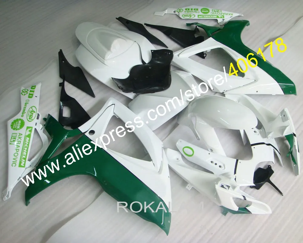 

For Suzuki Parts K6 GSX-R 600 750 06 07 GSXR600 GSXR750 2006 2007 Green ABS Motorcycle Fairing Kit (Injection Molding)