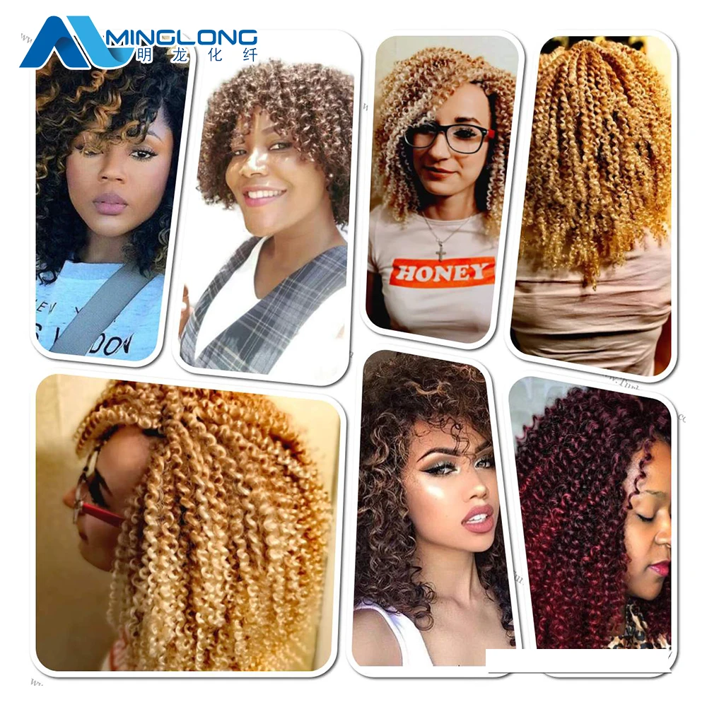 

Natifah Synthetic Crochet Braiding Hair Extensions Afro Curly Passion Twist Braids Marlybob Nu Locs Crochet Braiding Ombre Hair