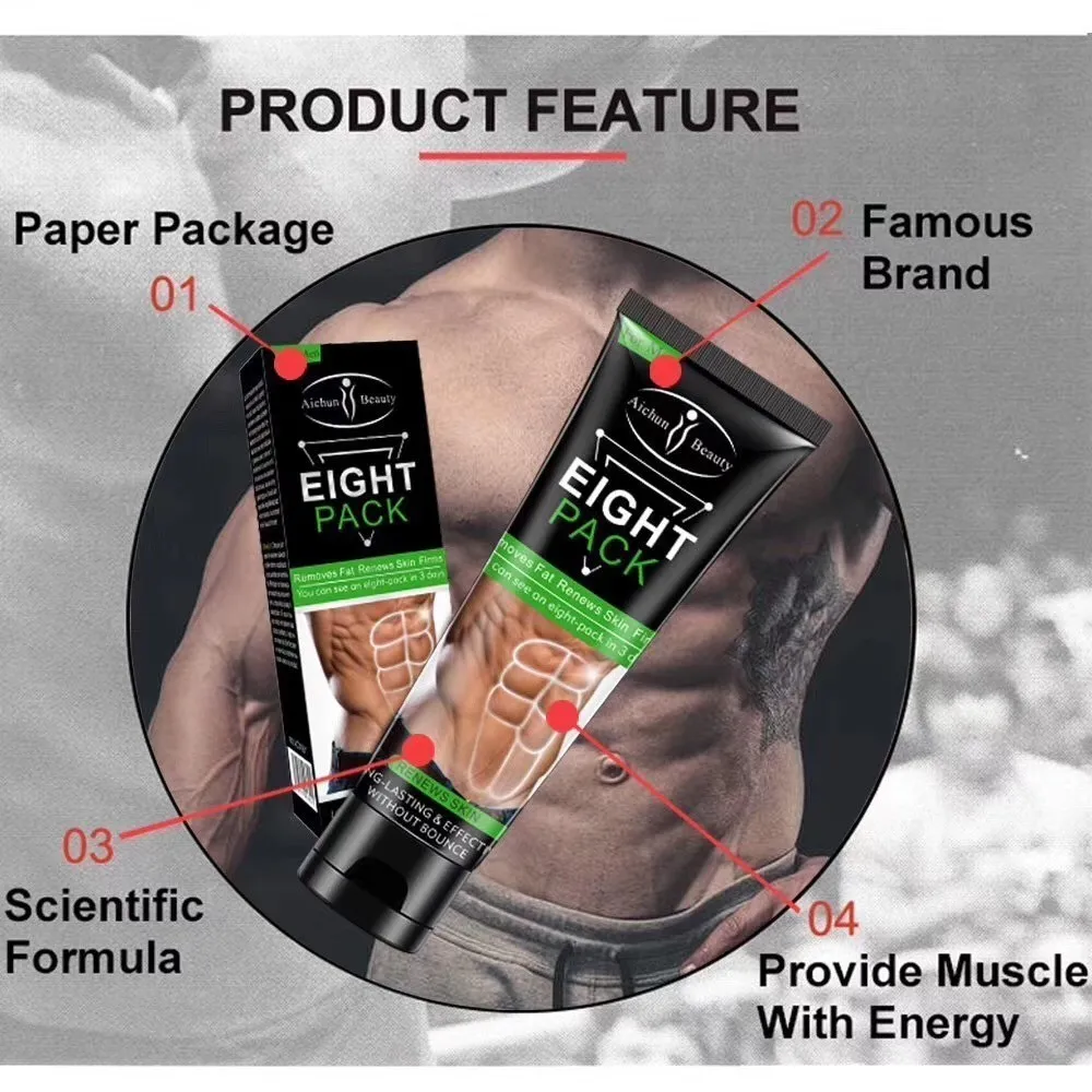 80g Powerful Abdominal Muscle Cream Stronger Strong Anti Cellulite Burn Fat Product Weight Loss For Men DROP SHIP |