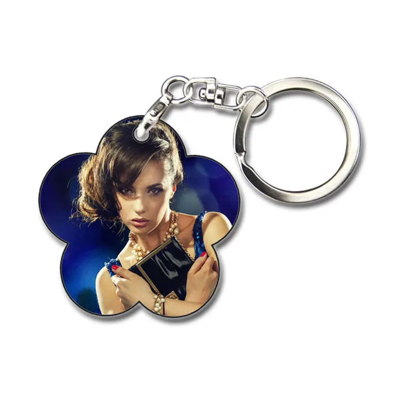 sublimation blank MDF keychains for women men fashion personal customization ellipse keychain heat transfer materials wholesale | Украшения