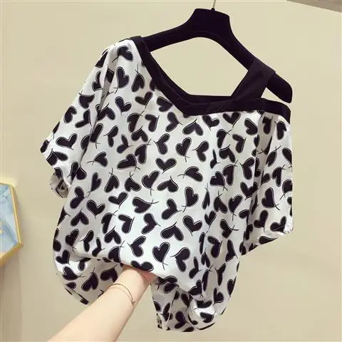 

Chiffon V-neck top women's summer 2021 new fashion shirt