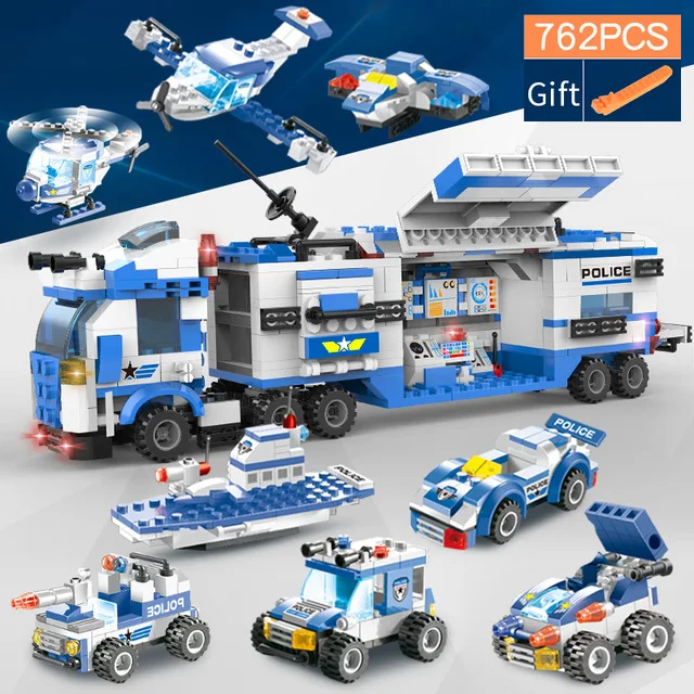 8 в 1/6 1 городской полицейский участок строительные блоки для грузовиков