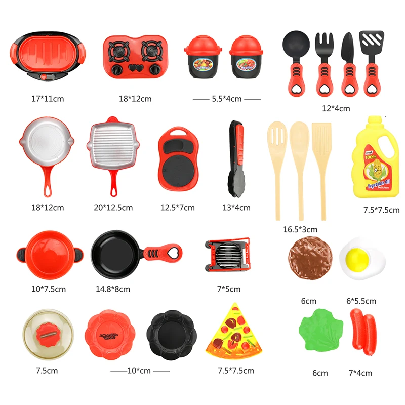 

Children Miniature Kitchen Toys Set Pretend Play Simulation Food Cookware Pot Pan Cooking Play House Toy Gift for Girl Boy Kids