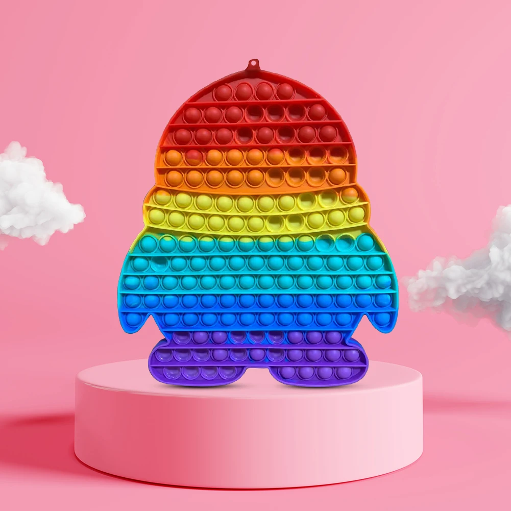 

Silicone Penguin Push Bubble Board Autism Toy Kids Sensory Educational Tool Anti-Stress Game Fingertip Toys Stress Fidget Toys
